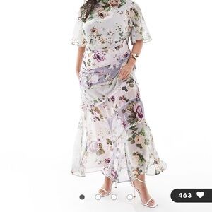 Beautiful floral print plus size dress